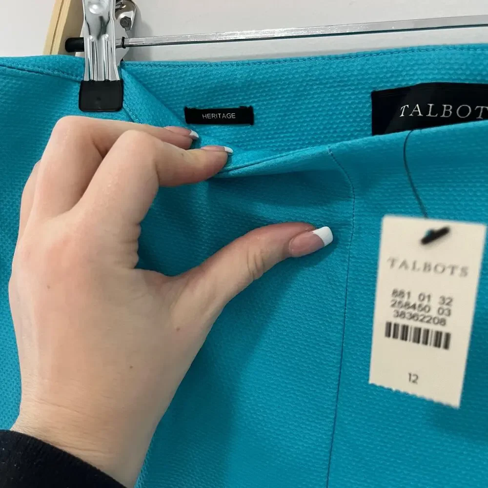NEW Talbots Heritage Blue Straight Leg Pants Size 12